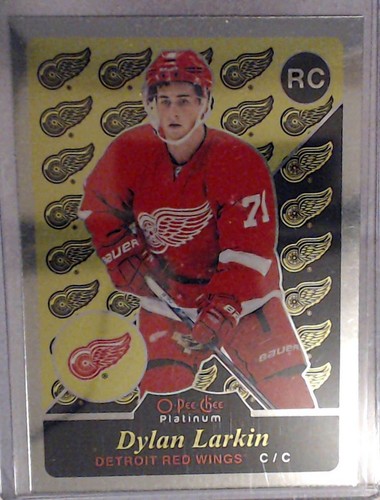 2015 16 OPC Platinum Retro Rookie Card R90 DYLAN LARKIN RC DETROIT RED 