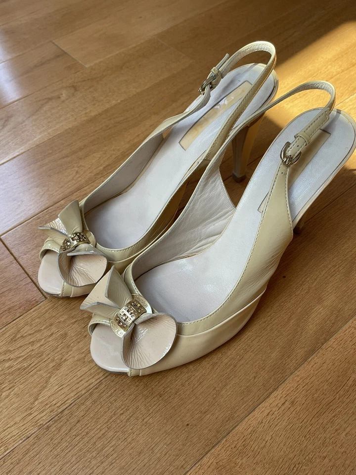 Essere Open Toe Patent Leather Shoes Size 39 US 8,5 Made in Italy - Image 3 of 4