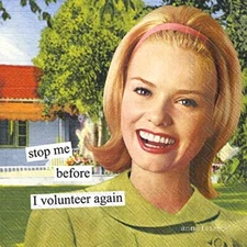 Boston International - 3-Ply 5" Cocktail Napkins - Volunteer Again