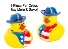 Patriotic Cowboy Rubber Duckies Ducks - Jeep Ducking US Shipper