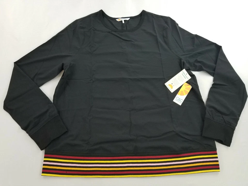 C&C California women top shirt long sleeves UM4104A black sz L - Image 3 of 4