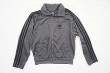 VINTAGE 90'S ADIDAS ORIGINALS YOUTH M 12 GREY/BLACK TRACK JACKET TREFOIL