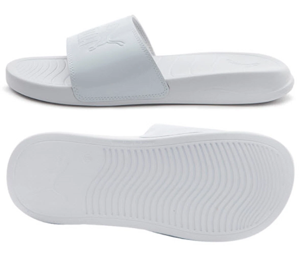 Puma Women Pop Cat 20 Slipper Running Shoes White Beach Slide Sandals 37447104