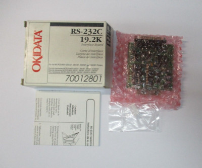 New Sealed Unused OKIDATA RS-232C SERIAL 19.2K OKI Microline Interface Board