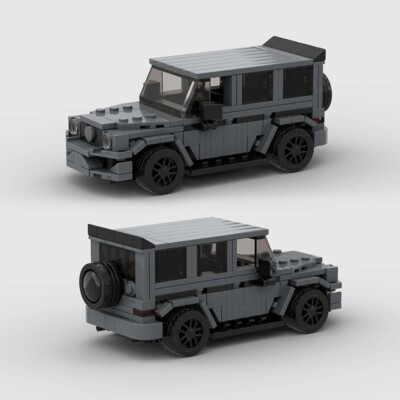Grey 4WD Sports Car Building Blocks MOC Set 284PCS