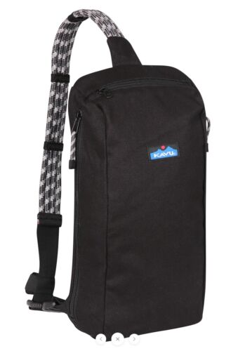 NWOT Kavu Switch Slinger Bag - Black - Rope Sling Bag - Lots of Pockets - Afbeelding 1 van 5