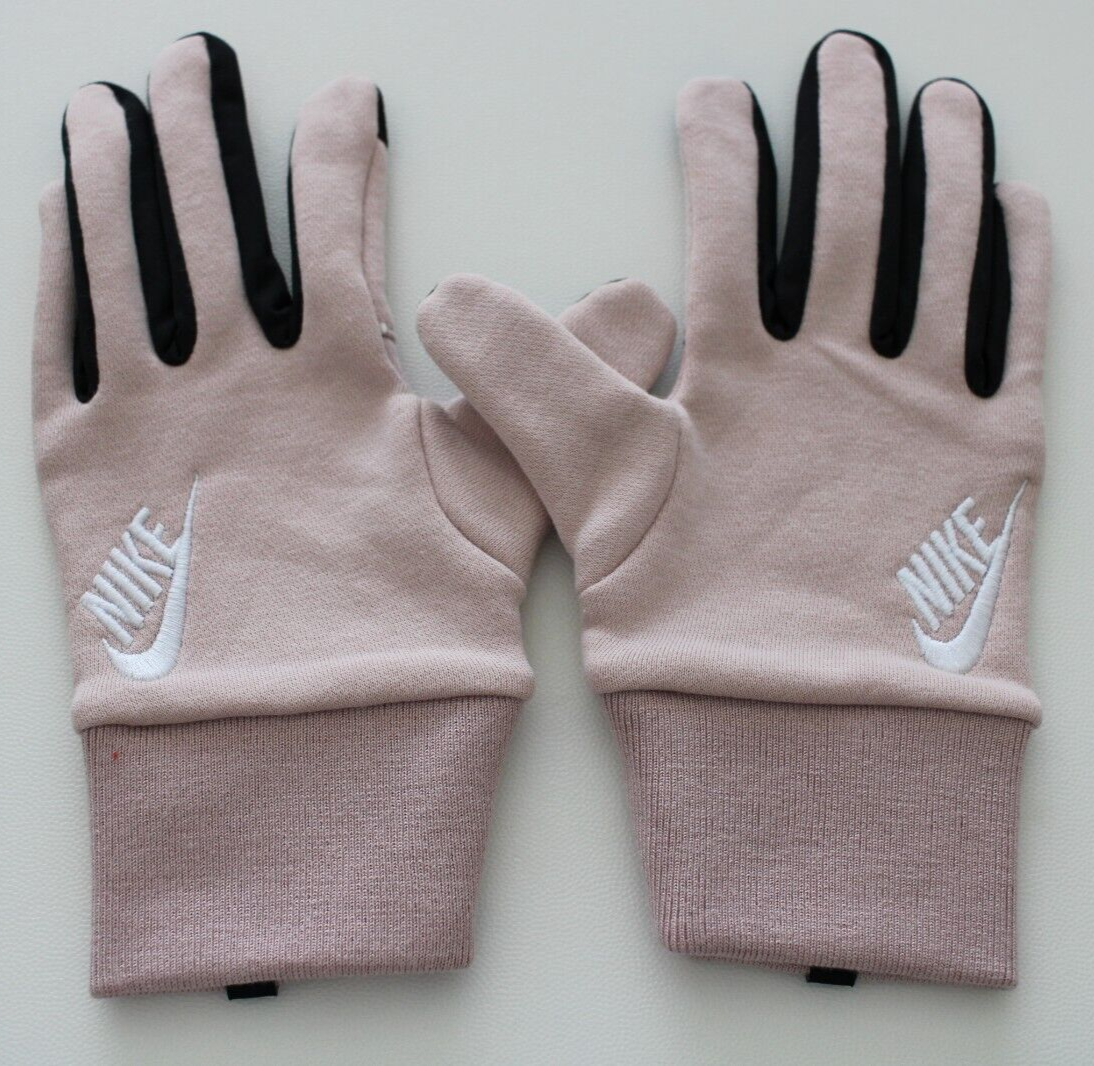 Nike Club Fleece Gloves Womens Medium Pink Oxford/White/Black | eBay