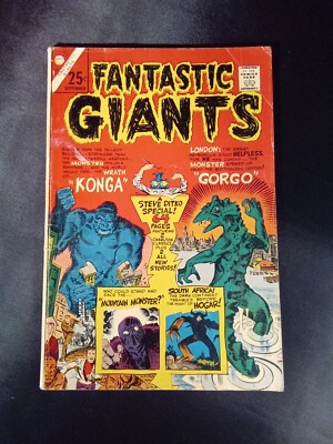 Fantastic Giants Vol 2 #24 1966 Konga & Gorgo Ditko Charlton Comics