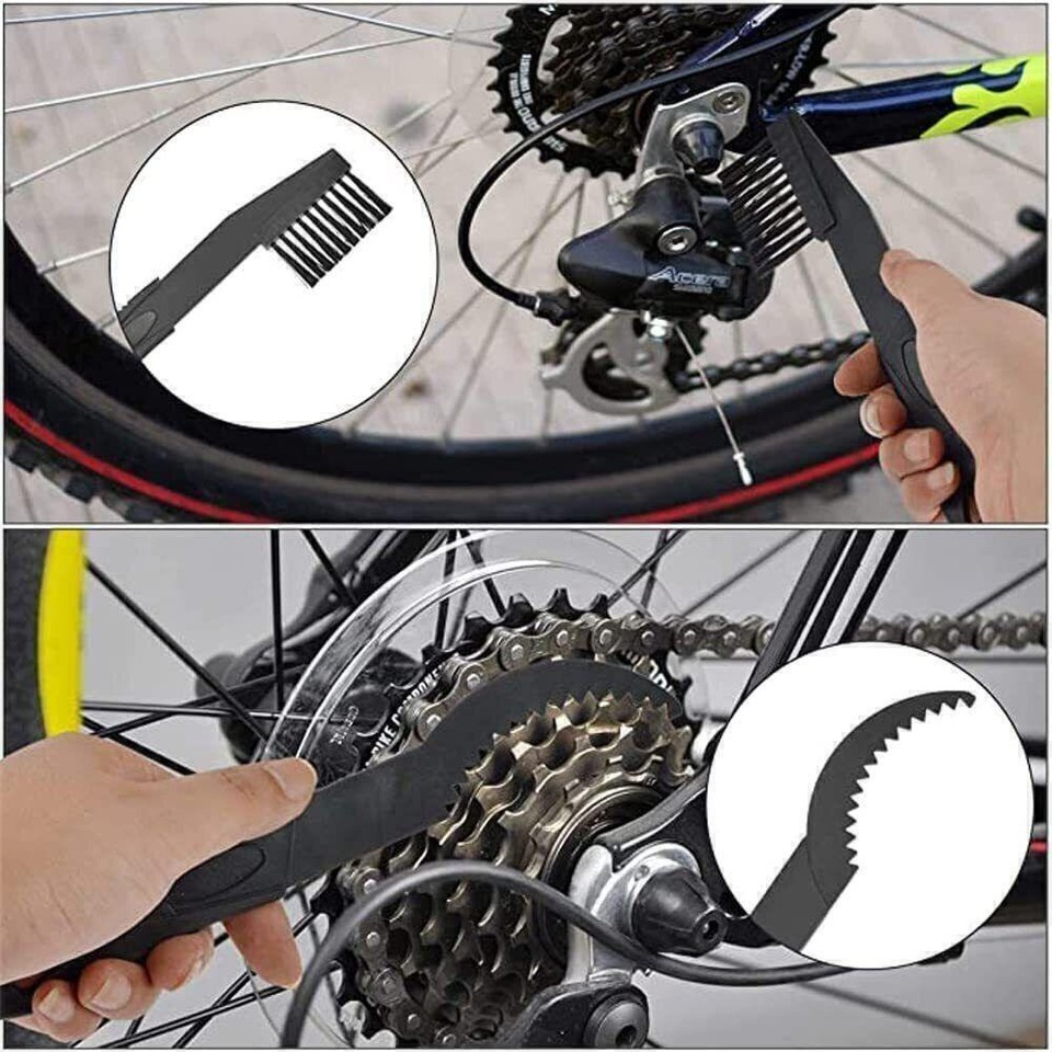 4PCS Bike Chain Cleaner Brush Kit Bicycle Chain Cleaning Wheel