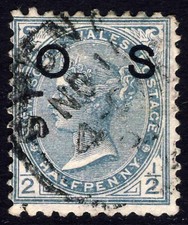 NEW SOUTH WALES AUSTRALIA QV 1892 OFFICIAL �d P. 11x12 Overprnt Small OS SG O58a