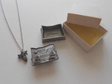 Torino Jewelry Set State of Oregon Trinket Holder Box Necklace Pin Earrings