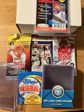 Topps Packs and Supplies! MLB Packs, Box 25 CT Top Loaders, 100 Penny Sleeves!