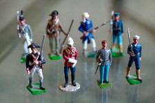 BRITAINS Vintage Military Lead Figurines, Made in England Lot of 8