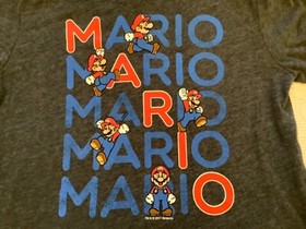 GAP Kids Short Sleeve Super Mario Bros NES Nintendo Gray T-Shirt Size S I 10