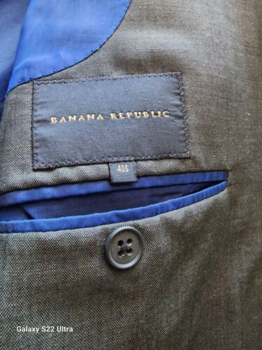 banana republic Mens Sz 40S Slim Gray Color Wool Mohair Blend Sport Coat S45 - Picture 22 of 24