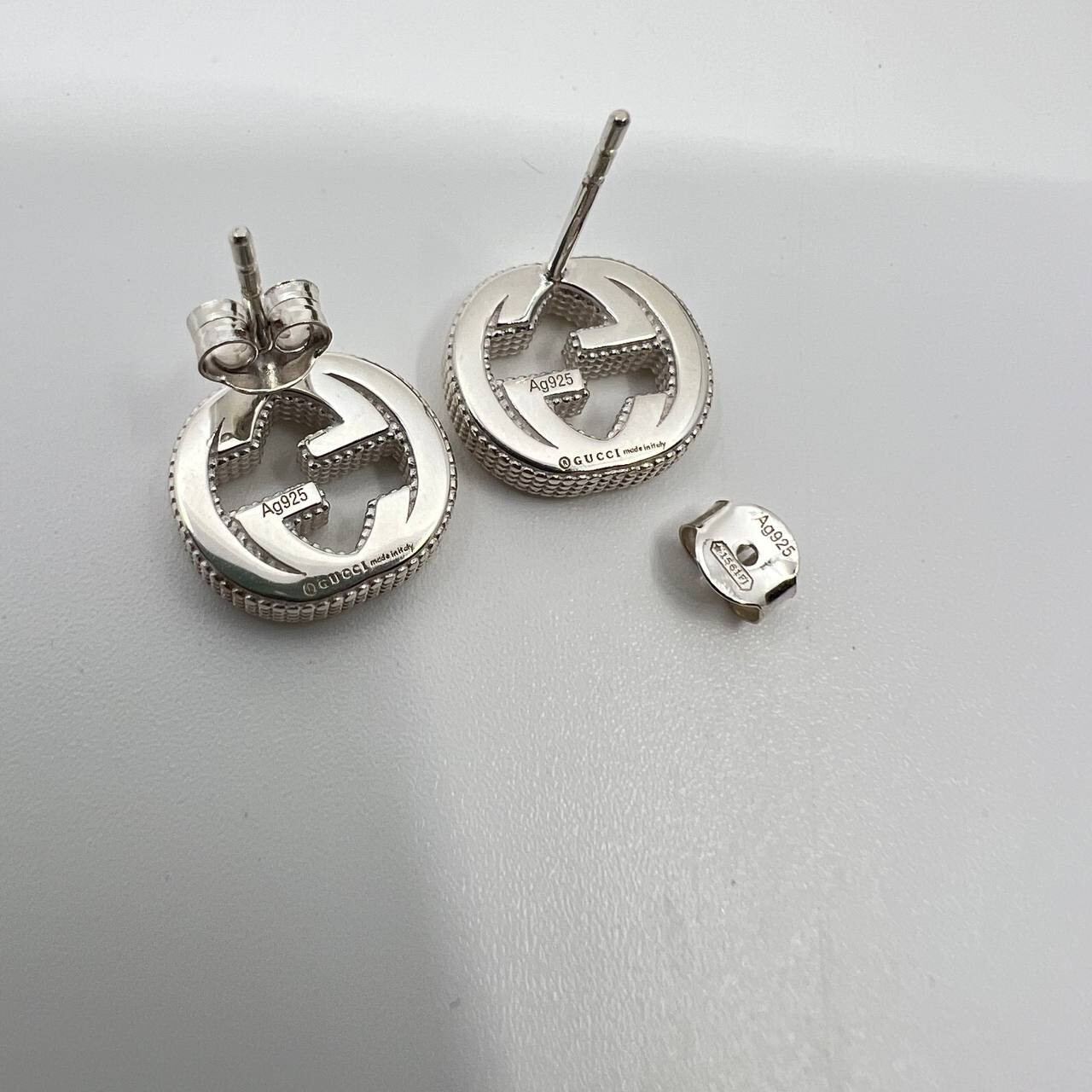 Authentic GUCCI sterling silver G interlocking st… - image 5