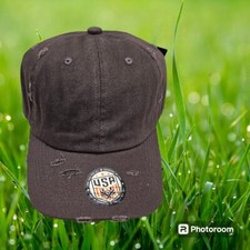 Distressed Hat Charcoal Gray Cotton Baseball Ball Cap Dad Hat Vintage Blank