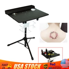 Tattoo Mobile Work Station Stand Fixed Desktop with a Removable Back Tray Black