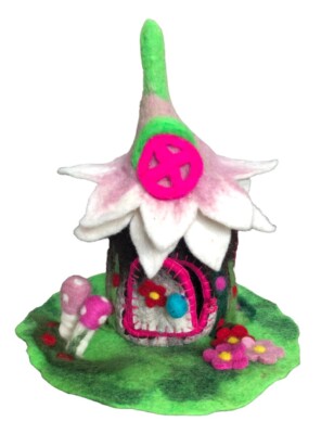 Felt Wool Magical Pixie Fairy Elf Leprechaun Flower Woodland Creatures Dolls Hou