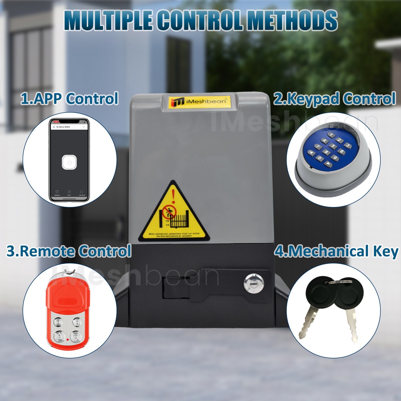 Remote Control For Loading Rack Sliding Gate Opener 3100lbs Automatic Motor Rack Driven APP 4 Remotes ...