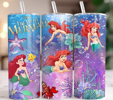 Ariel Mermaid Collage 20oz Tumbler Undersea Ocean Theme Cup
