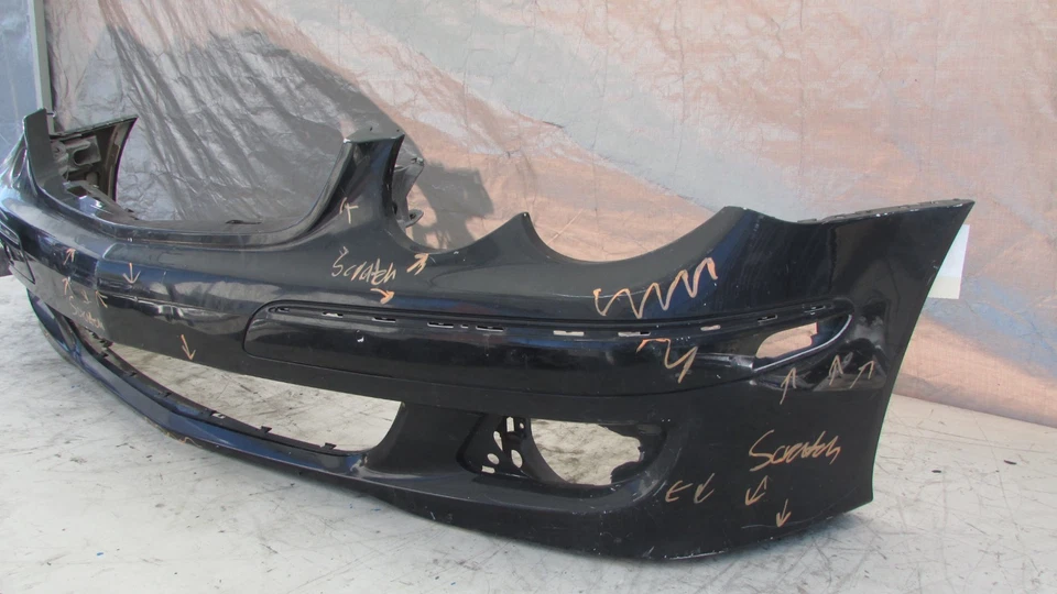 MERCEDES BENZ CLK350 CLK550 2006-2009 CONJUNTO DE CUBIERTA DE PARACHOQUES DELANTERO NEGRO OEM Foto 3 de 4