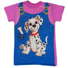 Vintage 101 Dalmatians Toddler Pajama Sleep T Shirt 4T Overalls Movie Disney Tee