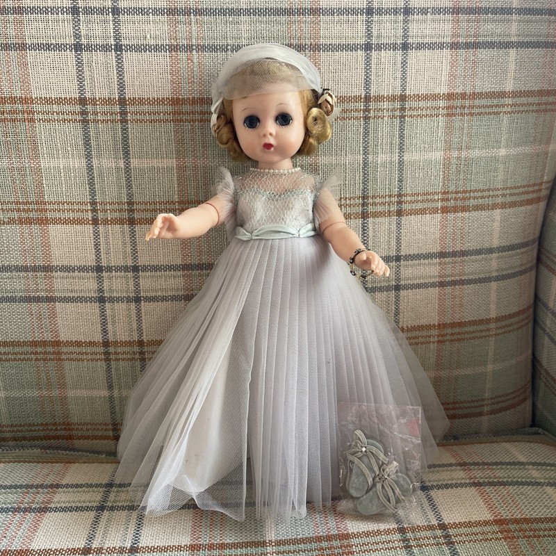 Vintage 1957 Madame Alexander Lissy Doll in Blue Bridesmaid Dress