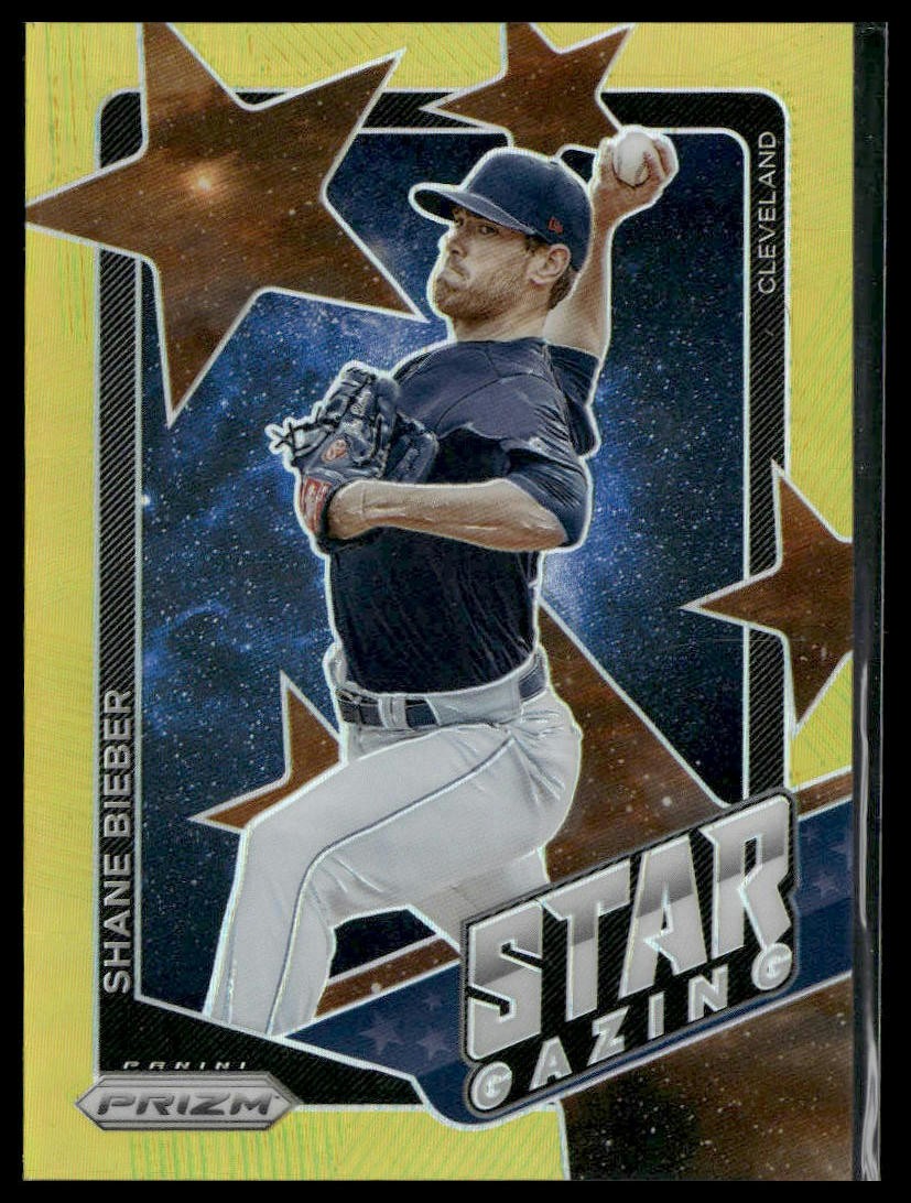 2021 Panini Prizm #SG3 Shane Bieber Star Gazing Gold Prizm #/10