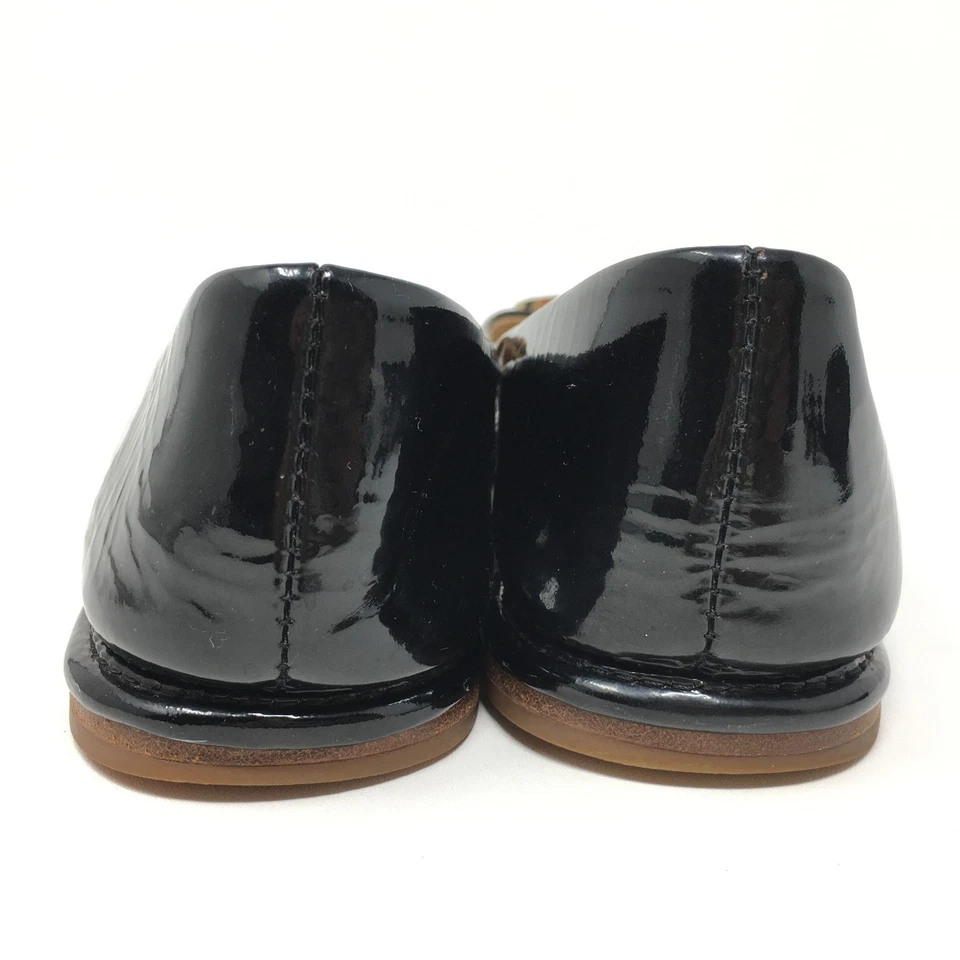 Zapatos planos Diane von Furstenberg con logotipo para mujer talla 7 charol negro Foto 3 de 4