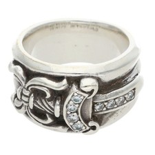 Pre-Owned CHROME HEARTS Size: 14 DAGGER DMND Dagger PAVE Diamond Silver