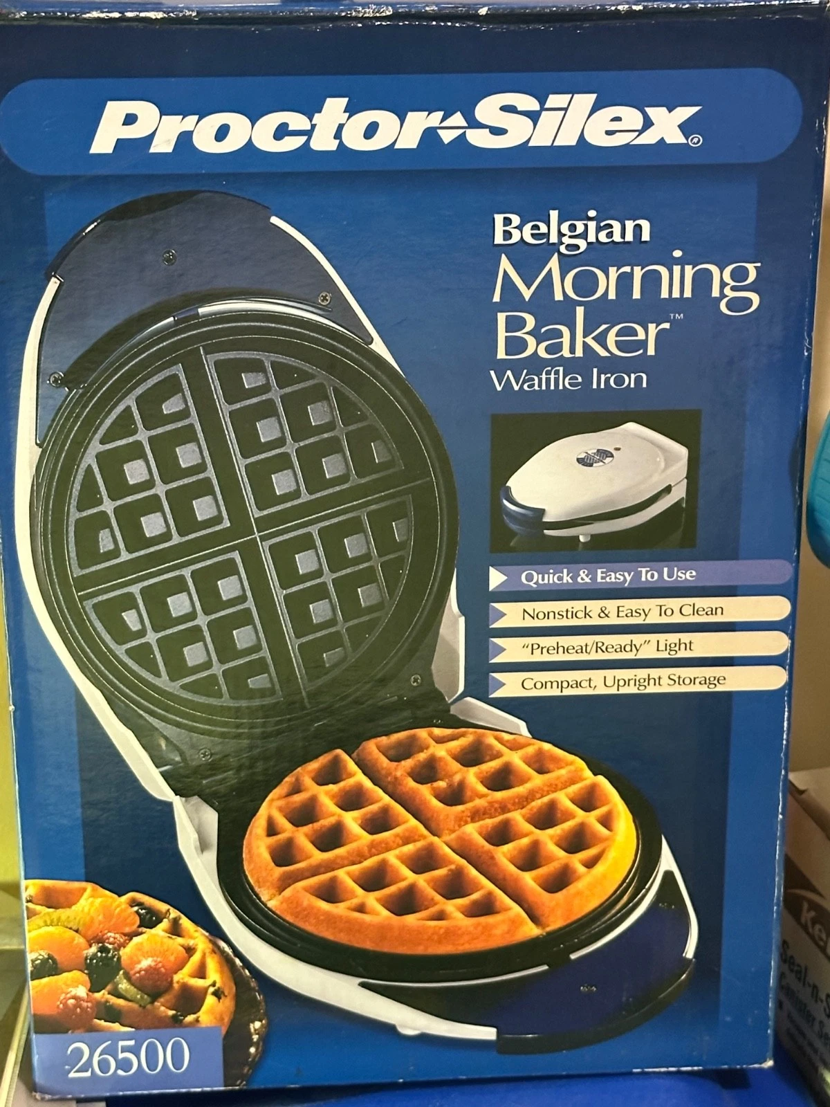 Proctor Silex New in Box Morning Baker Belgian Waffle Maker 26500