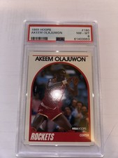 1989-90 NBA HOOPS Hakeem Olajuwon #180 PSA8