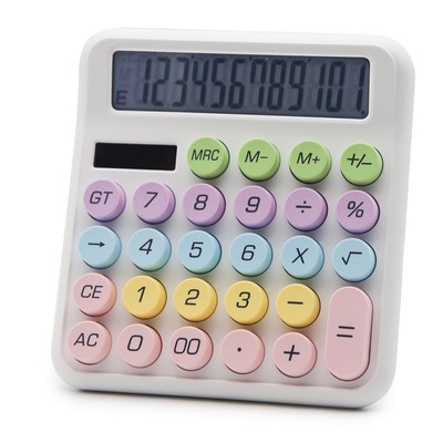 Calculator 12 Digit Large LCD Display,Basic Desktop Big Button Dual Power Sol...