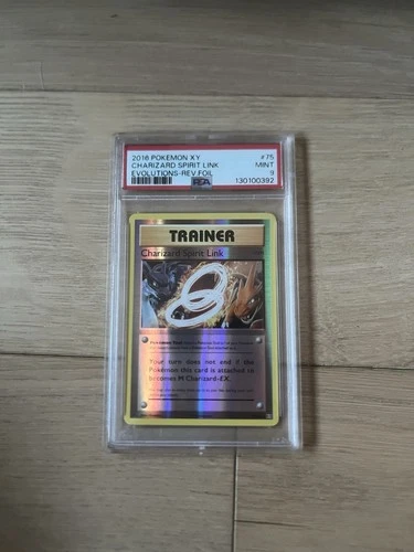 2016 Pokémon XY Evolutions Charizard Spirit Link #75 Reverse Holo PSA