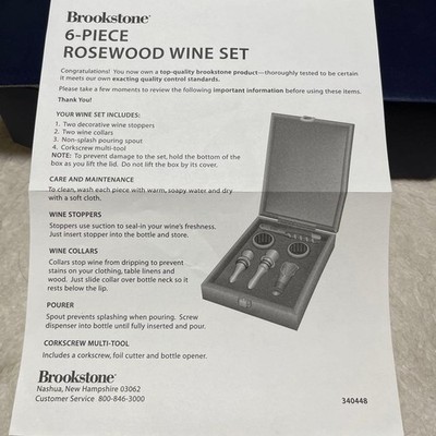 Brookstone 6-Piece Rosewood Wine Set | eBay