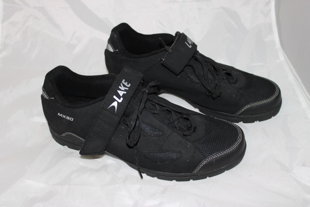 Chaussures VTT Lake MX85-X – Noir/Argent – Taille US 9 / EU 43 (270,5-273 Mm) – Homme – Cuir