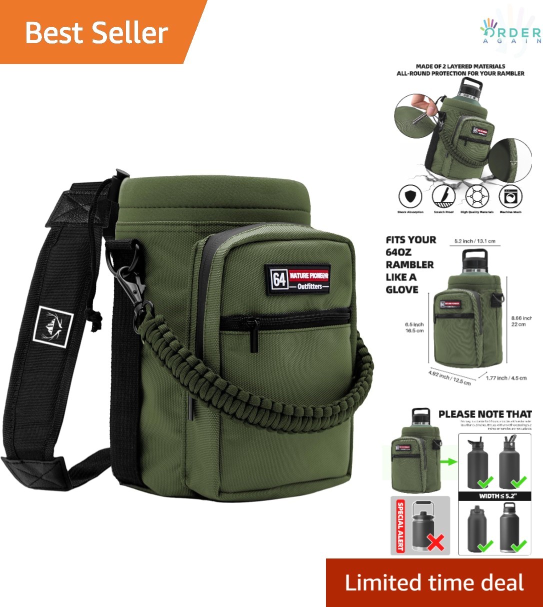 Holder Neoprene 64oz 128oz Sports Carry Bag With Pockets