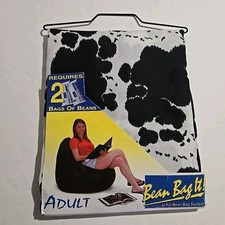 Bean Bag it U-Fill Bean Bag System Cow Pattern Adult Size Cover New