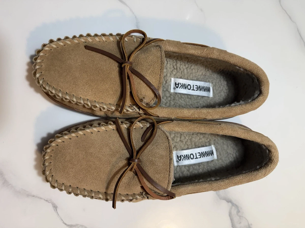Minnetonka Moccasins Mens Size 8 Brown Suede Slip-On Normcore Western Minimalist Amazon.com | Minnetonka Men main image 4