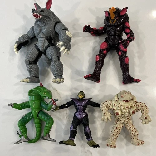 Vintage 1993 Mighty Morphin Power Rangers Pythor Socadillo Eye Popping Bad Guys