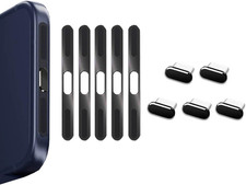 5 Pack USB C Type C Charging Port Plug Caps, 5 Pack Speaker Dust Covers for Ipho