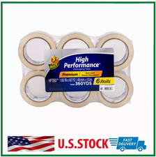 High Performance Packing Tape, Clear, 1.88 in x 60 yd.,6 Rolls, 360 Yards Total