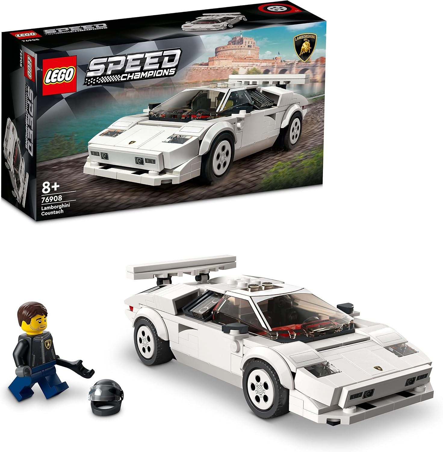 LEGO Speed Champions Lamborghini Countach Race Car Toy Model 76908 Building - Image 9