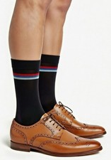 Image of BEN SHERMAN | Mens Black Luxury Multistripes Socks | One Size UK 6-11 EU 40-46