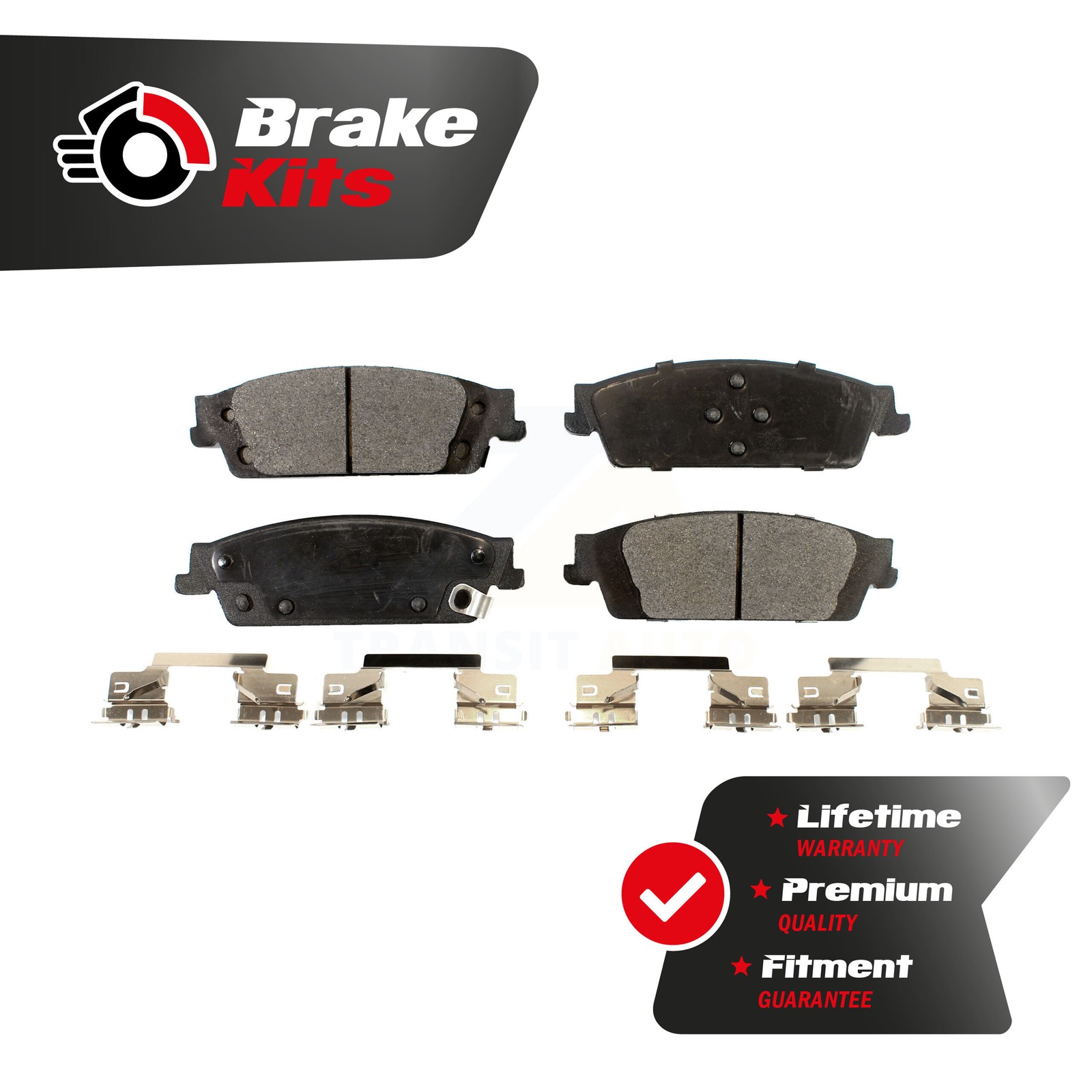Rear Semi-Metallic Brake Pads Set For 2014-2019 Chevrolet Silverado 1500