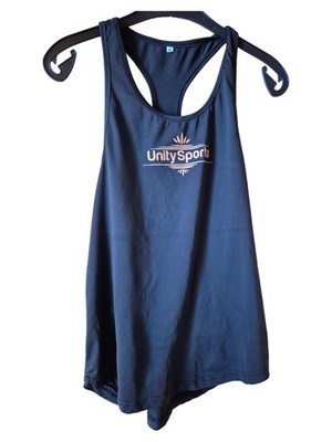 Unity Sports Damen Tank Top Racerback Sporttop Gr. M Schwarz Gold