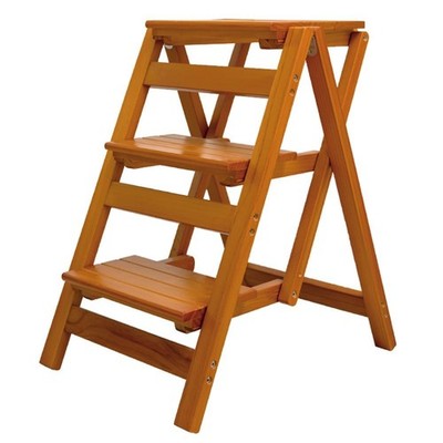 Wooden Step Stool for Adults/Folding stools Wood Step Ladder