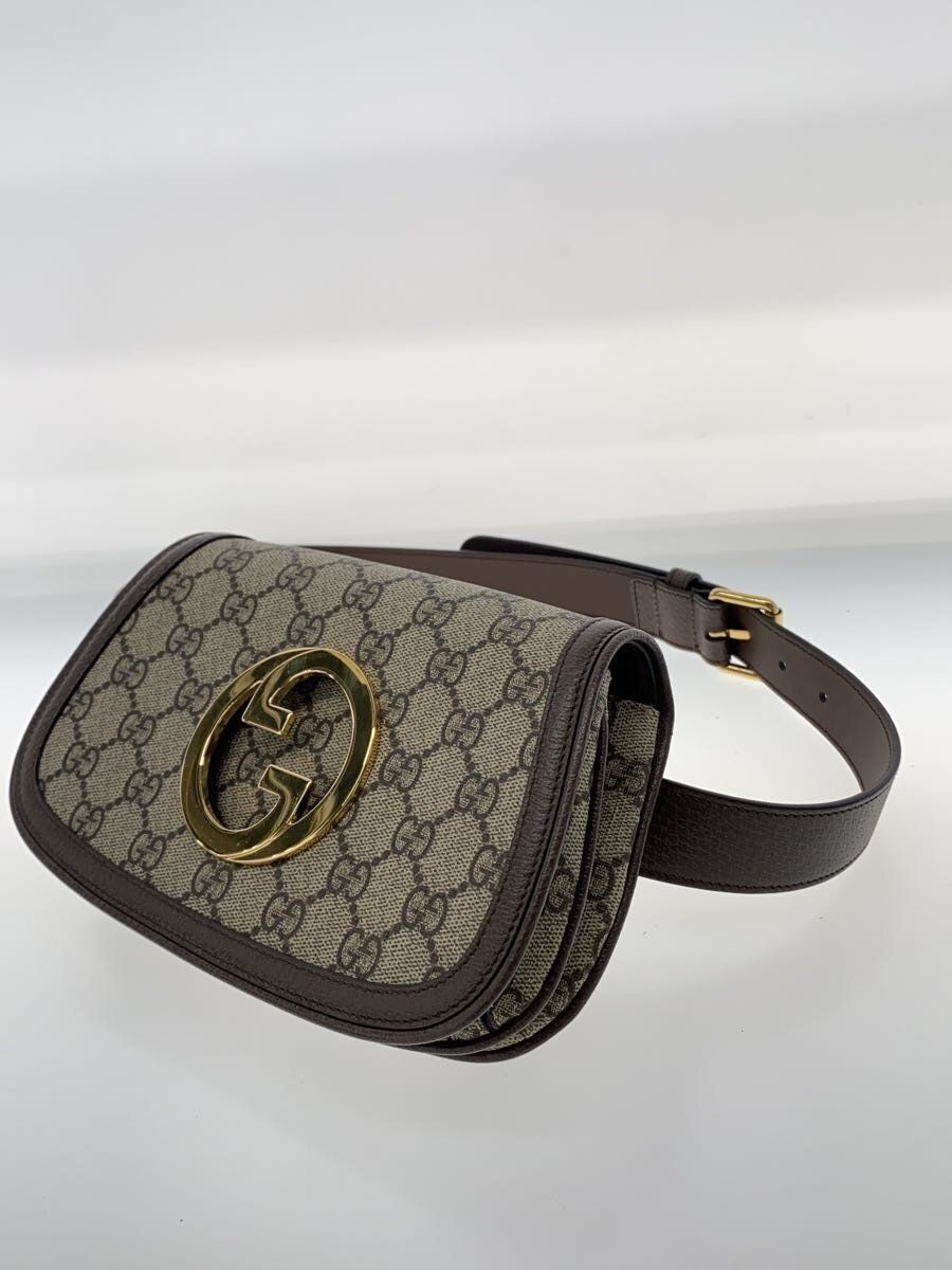 GUCCI waist bag blondie belt GG Supreme PVC Brown 703807 Used thumbnail 2