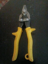 Yellow Hand Stright Cut Metal Sheet Cutters Tin Snips